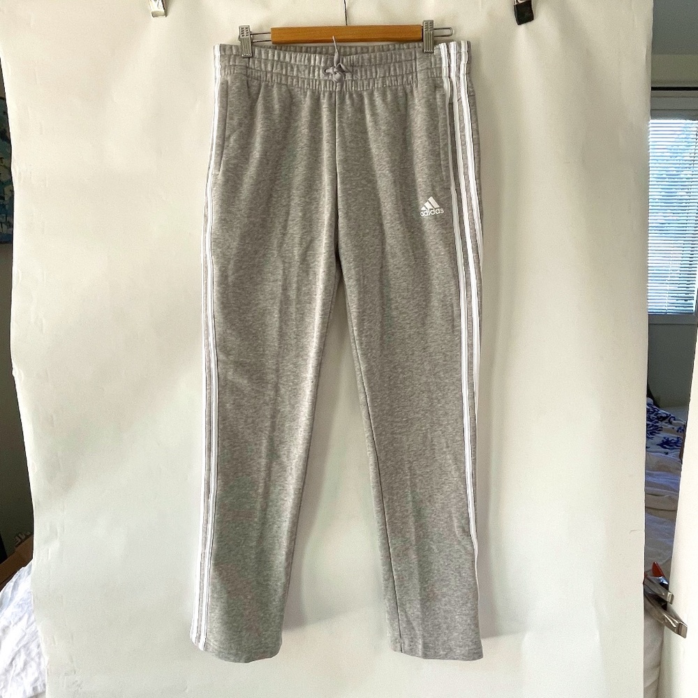 Adidas Grey/White Sweatpants sz M